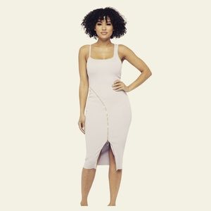 Dress with front zipper